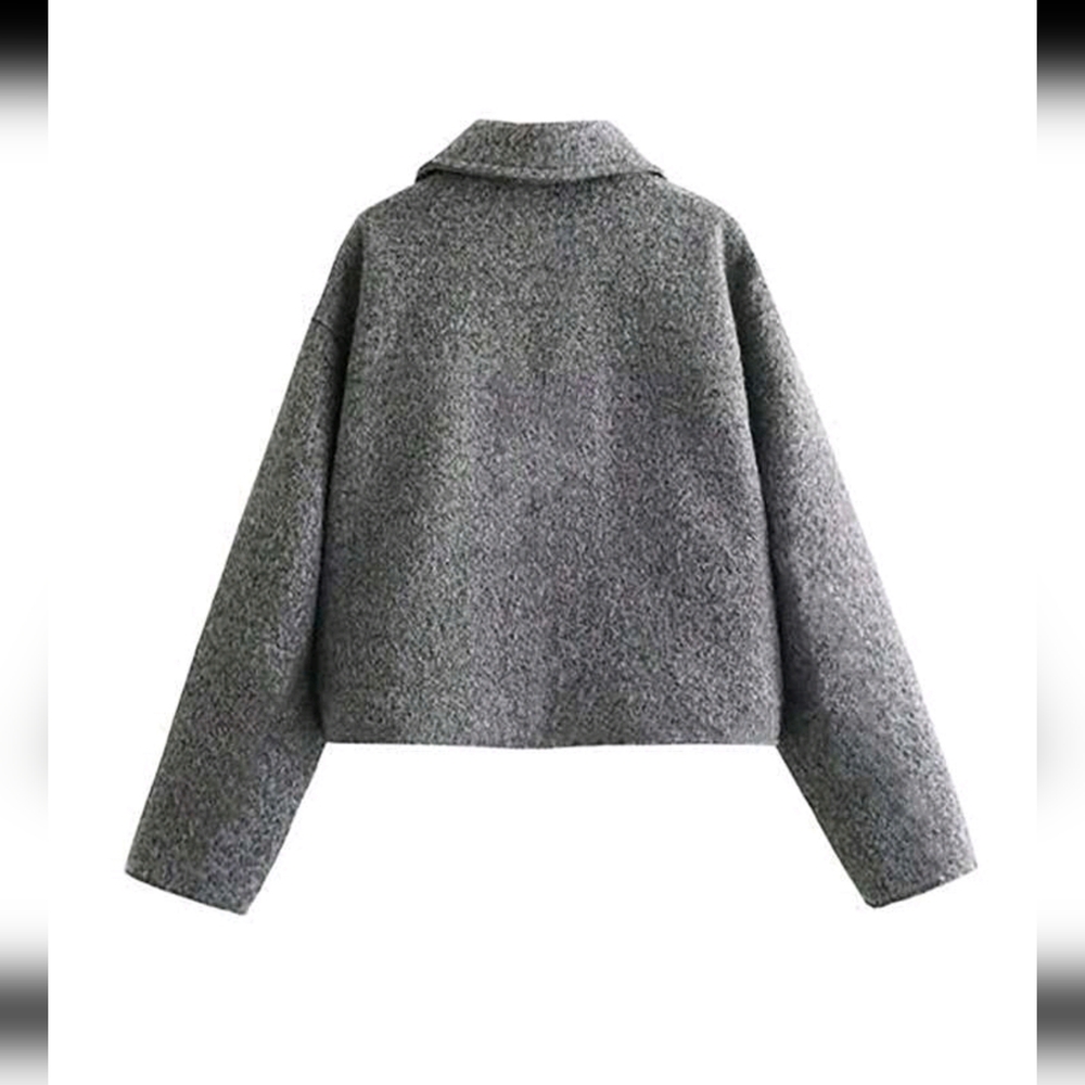 Women's Casual Daily Wear Zip-Up Jacket - Picture 3 of 4